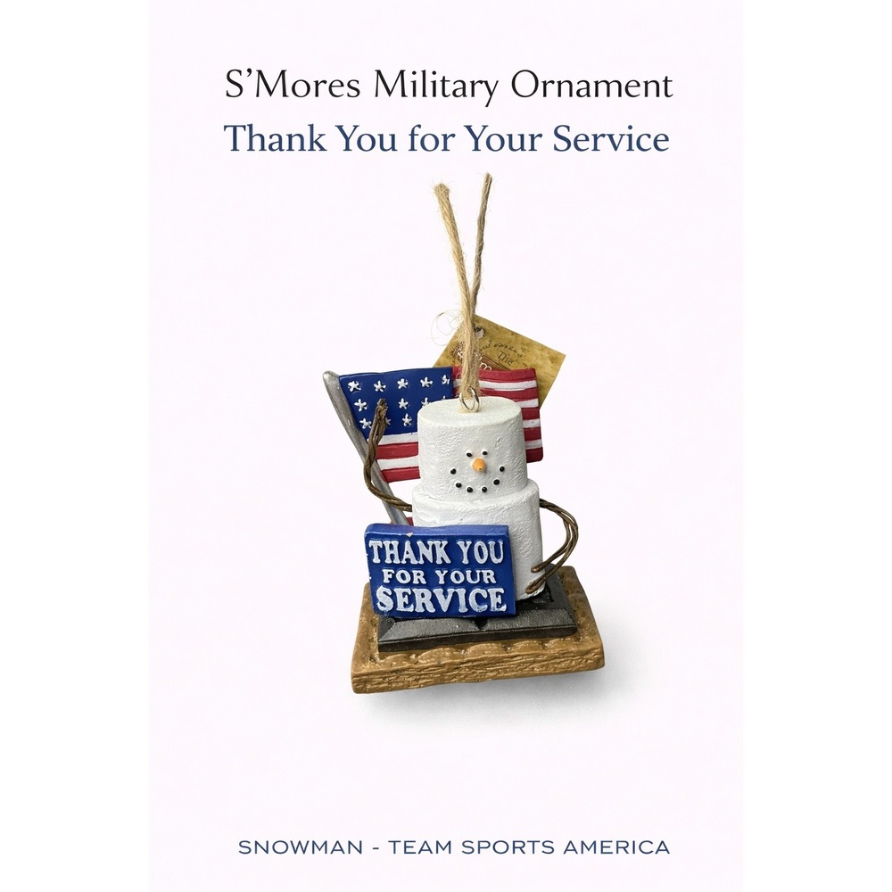 The Original S'mores Thank You For Your Service Patriotic Military Ornament‎ NEW